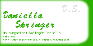 daniella springer business card